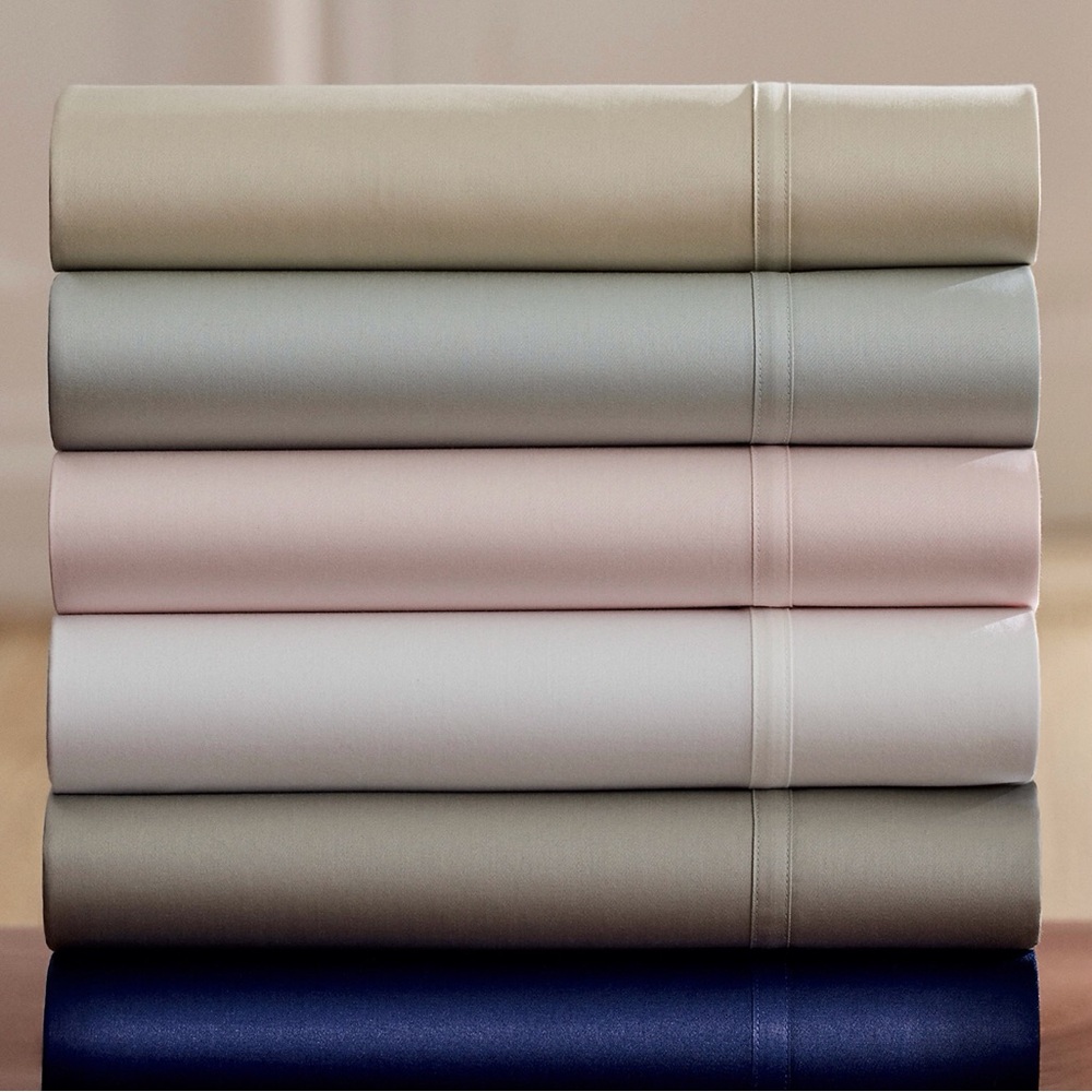 Lauren Ralph Lauren Spencer 475 TC Cotton Sateen 4 pc Queen Sheet Set Color Flax - Picture 3 of 3